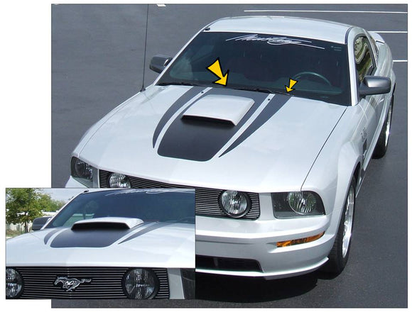 2005-09 Mustang Hood Bulge with Spears Decal Kit