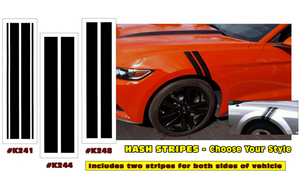 Customization Hash Marks Decal - Choose Your Style