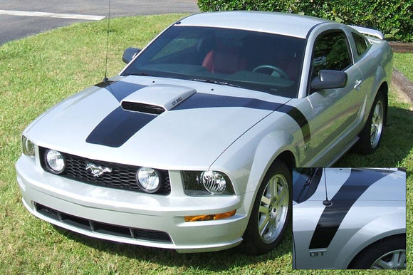 2005-09 Mustang GT Hood Flare with Square Nose Decal Kit
