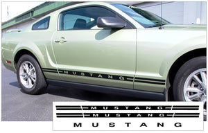 2005-06 Mustang Lower Rocker Stripe Decal Kit - Mustang Name (Factory)