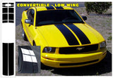 2005-09 Mustang Lemans 12 Piece Factory Installed Racing Stripe Decal Kit - Low Wing - Convertible