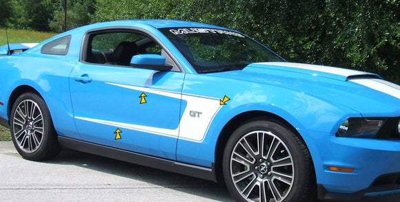 2010-14 Mustang Side Body C-Stripe Decal Kit