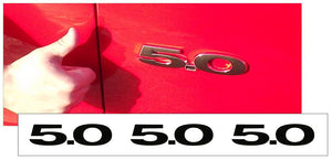 2010-14 Mustang 5.0 Fender Badge Decal Overlay