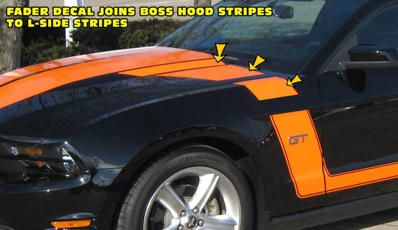 2010-12 Mustang Boss Style Fader Decal Add-On - CUSTOM