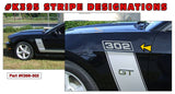 2010-12 Mustang 302 Numeral Decal Set - for Side L-Stripe Kit - Graphic Express Automotive Graphics
