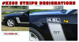 2010-12 Mustang 4.6L Numeral Decal Set - for Side L-Stripe Kit - Graphic Express Automotive Graphics