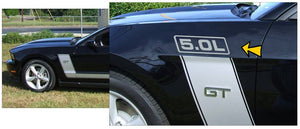 2011-13 Mustang 5.0L Numeral Decal Set - for Side L-Stripe Decal Kit