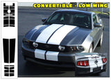 2010-12 Mustang Lemans 28 Piece Racing Stripe Decal - Tapered - Convertible - Low Wing - No Scoop