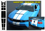 2010-12 Mustang Lemans - 22 Piece Tapered Racing Stripes Decal - Hardtop - High Wing - Hood Scoop