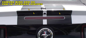 2013-14 Mustang - 10" Lemans Straight Racing Stripes Decal Camera Wing - Add-On