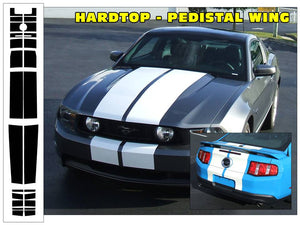 2010-12 Mustang Lemans 26  Piece Racing Stripes Decal - Tapered - Hardtop - High Wing - No Scoop