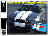 2010-12 Mustang Lemans 26 Piece Racing Stripes Decal - Tapered - Convertible - High Wing - No Scoop