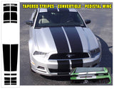 2013-14 Mustang - Tapered Lemans Racing Stripes Decal - Convertible High Wing