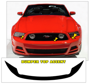 2013-14 Mustang Front Bumper top Accent Stripe Decal