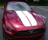 2015-17 Mustang - Dual Hood Stripes Decal Solid Style