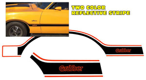 1971 Ford Maverick Grabber Stripe Decal Kit - Two Color - Reflective