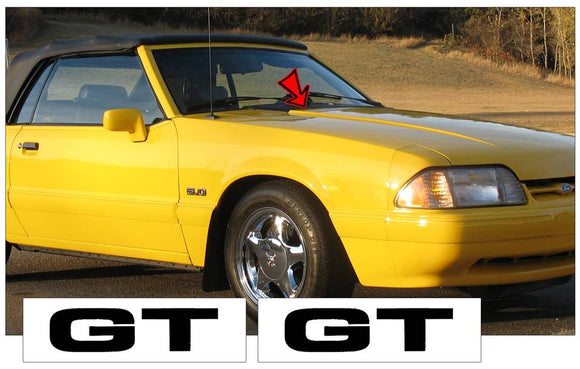 1987-93 Mustang Hood Cowl Decal Set - GT