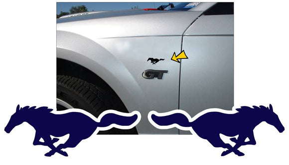 Mustang Solid Pony Decal Set - 1