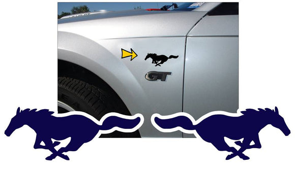Mustang Solid Pony Decal Set - 2