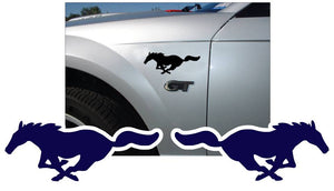 Mustang Solid Pony Decal Set - 3" x 7.5"