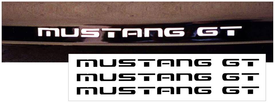 1987-93 Mustang Embossed Bumper Letters - GT or LX Models