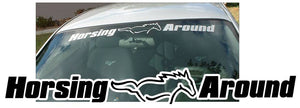 Mustang Horsing Around Windshield Decal - 4.3" x 37"
