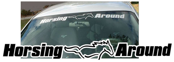 Mustang Horsing Around Windshield Decal - 4.3