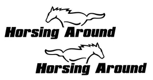 Mustang Horsing Around Decal Set - 4" Tall