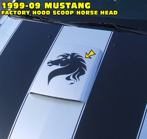Mustang Horse Head Decal - 13" Tall