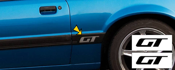 1985-86 Mustang GT Quarter Decal Insert Set