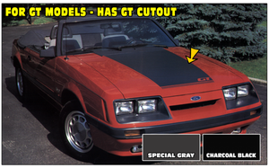 1985-86 Mustang GT Hood Blackout Decal