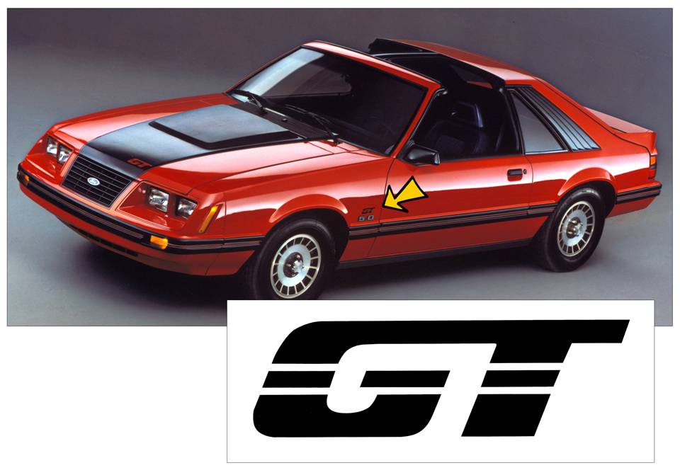 1983-86 Mustang GT Fender / Trunk Decal