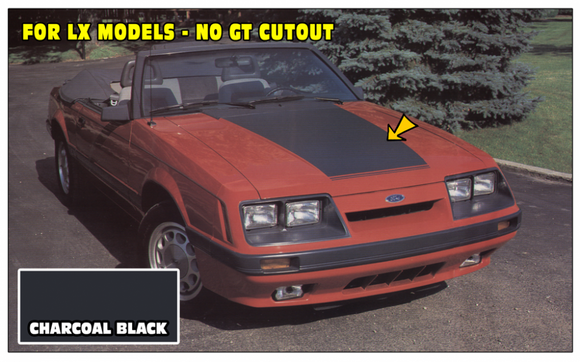 1985-86 Mustang LX Hood Blackout Decal