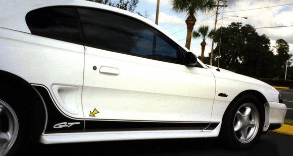 1994-98 Mustang GT Rocker Side Stripe Decal - GT Name
