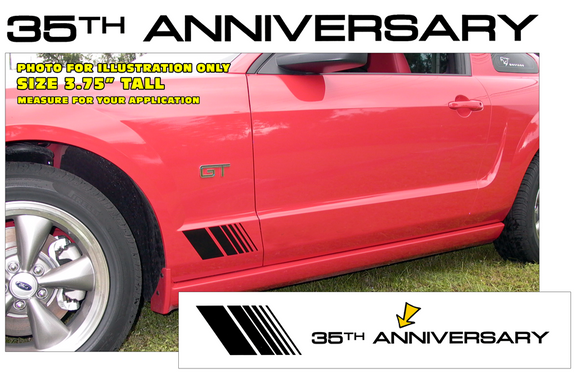 1999 Mustang Small Fader Decal Kit - 35TH Anniversary