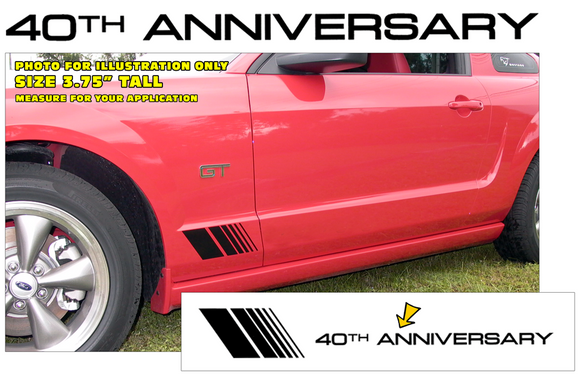 2004 Mustang Small Fader Decal Kit - 40TH Anniversary