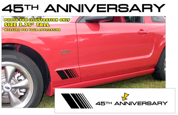 2009 Mustang Small Fader Decal Kit - 45TH Anniversary