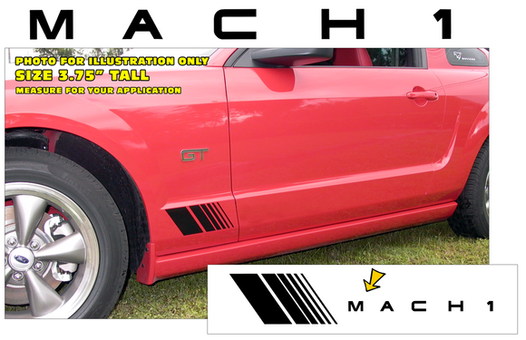 Mustang Small Fader Decal Kit - Mach 1 Name