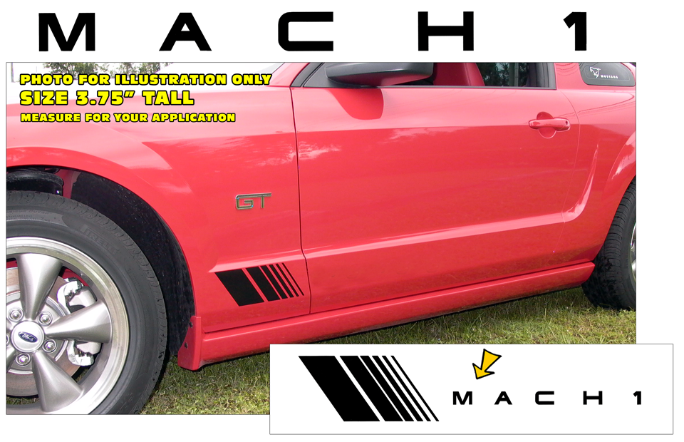 小物 J-YADITA MACH ONE Mustang Small Fader Decal Kit - Mach 1 Name