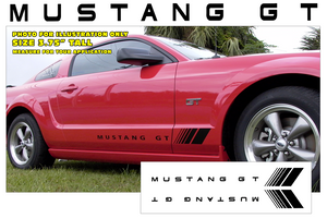 Mustang Small Fader Decal Kit - Mustang GT Name