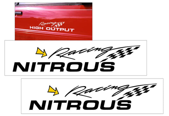 Nitro Racing Sign Nitrous Racing Decal Set