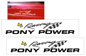 Pony Power Racing Decal Set