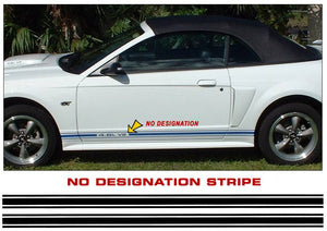 Mustang Lower Rocker Side Stripes Decal - No Designation - 3-3/8" x 80"