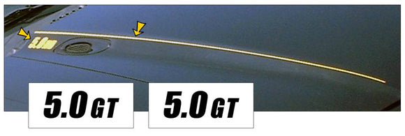 1994-98 Mustang Hood Cowl Stripe and Decal Set - 5.0 GT Name