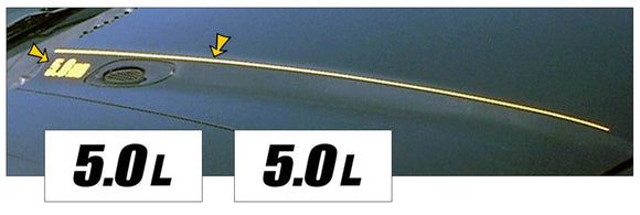 1994-98 Mustang Hood Cowl Stripe and Decal Set - 5.0L Name