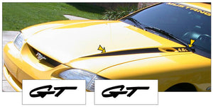 1994-98 Mustang Hood Wide Cowl Stripe and Decal Set - GT Name
