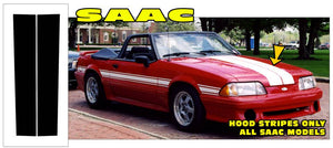 1987-93 SAAC Mustang Dual Lemans Hood Stripes Decal - GT or LX Models