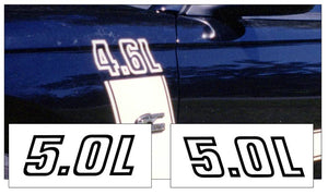 1994-98 Mustang Fender Decal Set - 5.0L Name