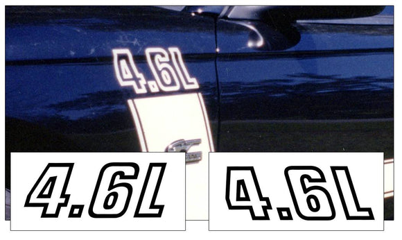 1994-98 Mustang Fender Decal Set - 4.6L Name