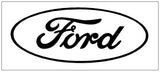 Ford Oval Logo Decal - Open Style - 4" Tall